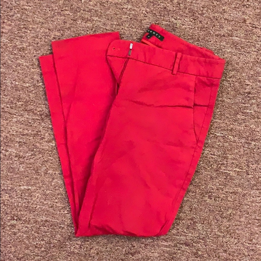 Theory ankle pants red size 4